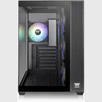 Thermaltake View 380 TG ARGB Mid Tower ATX PC Case, Dual Tempered Glass, 4x120mm ARGB Fans Included, Hidden-Connector Motherboard Support, USB 3.2 Gen 2 Type-C, Black, CA-1Z2-00M1WN-00