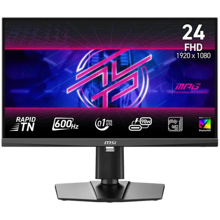 MSI MPG 242R X60N Gaming Monitor, 24.1", 1920x1080 FHD, 600Hz, 0.1ms, Rapid TN, Type-C 98W PD
