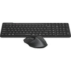A4Tech FB2800C Air2 Desktop Set, Bluetooth And 2.4GHz, Quiet Key Keyboard, 8 Smart Hotkeys, Black