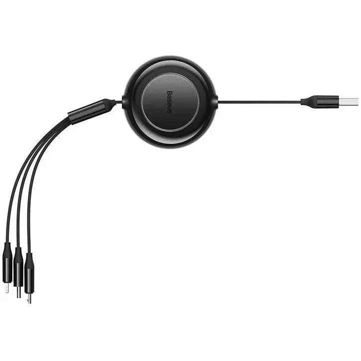 Baseus Bright Mirror 2 Series Retractable 3-in-1 Fast Charging Data Cable | USB 3-in-1 Cable for micro USB / USB-C / Lightning