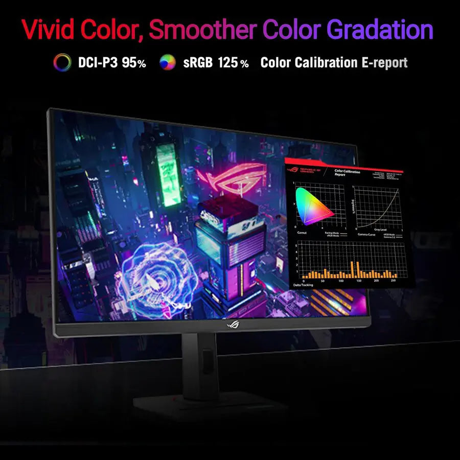 ASUS ROG Strix XG27ACMG Gaming Monitor, 27" QHD 2560×1440, Fast IPS, 270 Hz OC, 1 ms GTG, ELMB Sync with Adaptive-Sync (G-SYNC/FreeSync), DisplayHDR 400