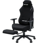 Anda Seat Luna Pro Large Gaming Chair With Footrest, Ergonomic Reclining Design, Fabric, Heavy Duty Neck and Back Support, Rocking Function, Black Fabric | Free Shipping