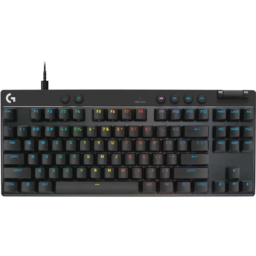Logitech G PRO X TKL Rapid Tenkeyless Corded Gaming Keyboard, Magnetic Analog Switches, Rapid Trigger Mode, Adjustable Actuation, Customizable RGB Lighting, Black