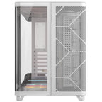 Corsair AIR 5400 RS-R ARGB Computer Case, Triple Chamber, 3x RS-R 120mm Fans, Up To 360mm Radiator, Tempered Glass, White