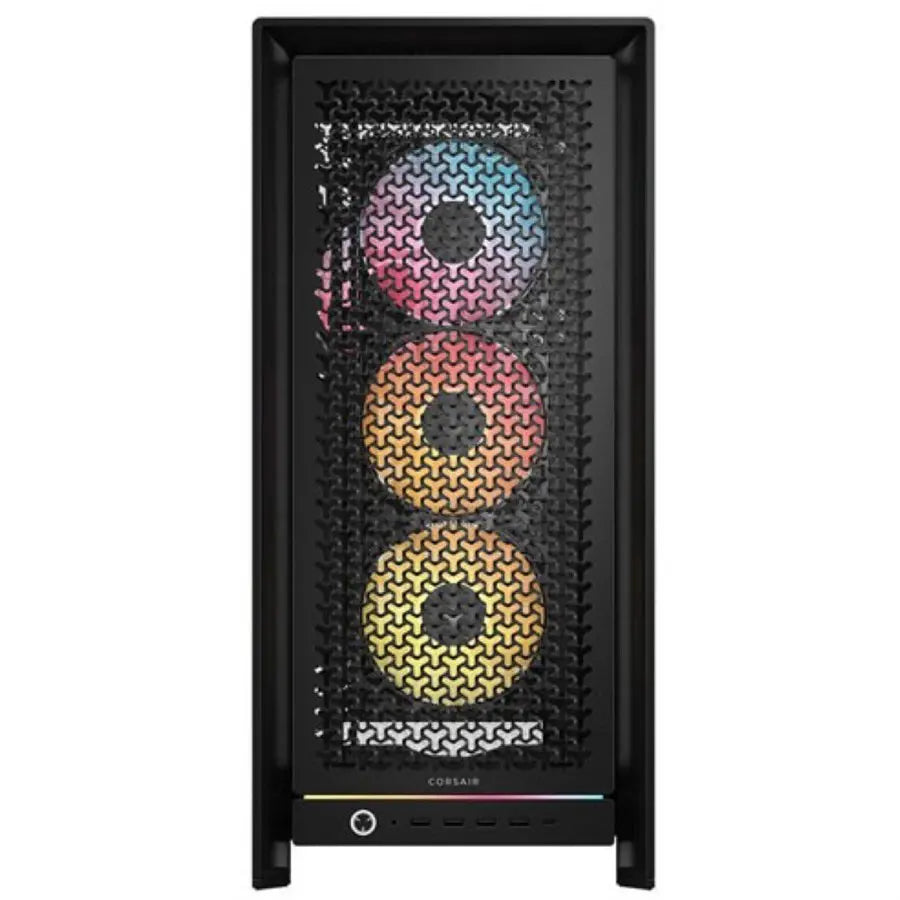 Corsair FRAME 5000D RS ARGB PC Case High-Airflow Mid-Tower ATX, 4x RS140 ARGB Fans, Triple 360mm Radiator Support, GPU Anti-Sag Arm, Black