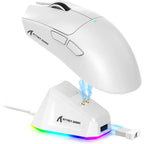 ATTACK SHARK X11 Wireless Gaming Mouse, PixArt PAW3311 Sensor, Tri-Mode BT/2.4G/Wired, 63g Ultra-Light, 65Hrs Battery, With Charging Dock, White