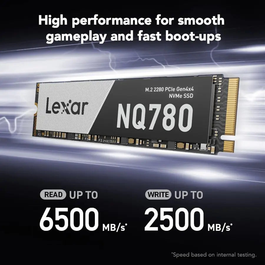 Lexar 1TB NQ780 SSD PCIe Gen4 NVMe M.2 2280 Internal Solid State Drive, Up To 6000MB/s Read, Compatible With PS5