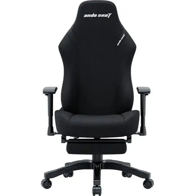 Anda Seat Luna Pro Large Gaming Chair With Footrest, Ergonomic Reclining Design, Fabric, Heavy Duty Neck and Back Support, Rocking Function, Black Fabric | Free Shipping