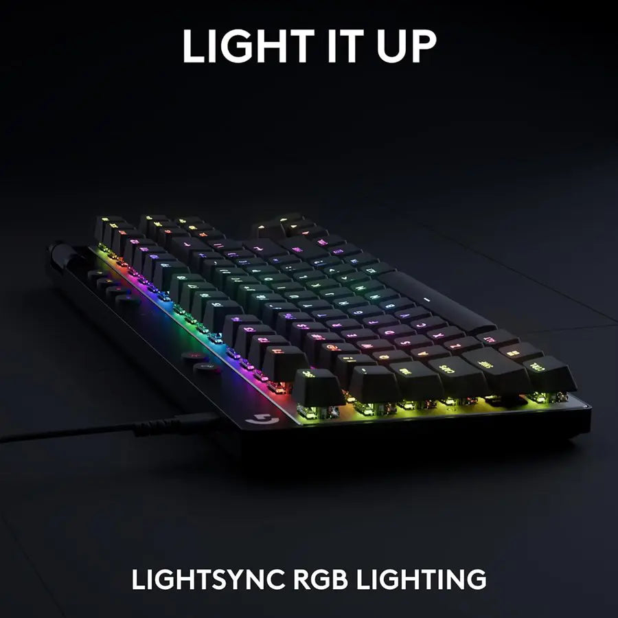 Logitech G PRO X TKL Rapid Tenkeyless Corded Gaming Keyboard, Magnetic Analog Switches, Rapid Trigger Mode, Adjustable Actuation, Customizable RGB Lighting, Black