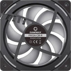 GameMax FN12A-C8I-R 120mm ARGB PC Case Fan Black Reversible Blades Infinity Mirror Center 5V 3pin Aura Sync 800-1600 RPM 4pin PWM