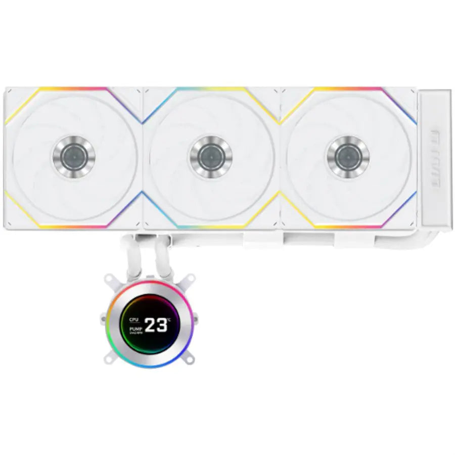 Lian Li HydroShift II LCD-C 360TL ARGB 360mm AIO Liquid CPU Cooler, 2.1' IPS LCD, TL Wireless Fans, White