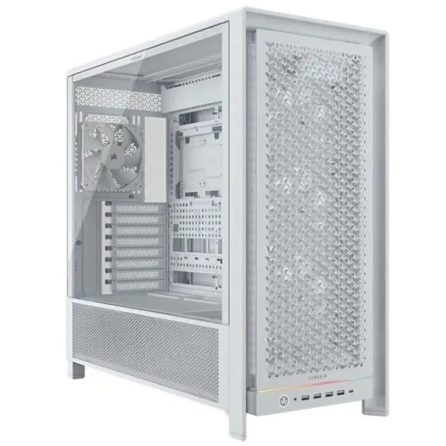 Corsair FRAME 5000D RS PC Case High-Airflow Mid-Tower ATX, 4x RS140 Fans, Triple 360mm Radiator Support, White