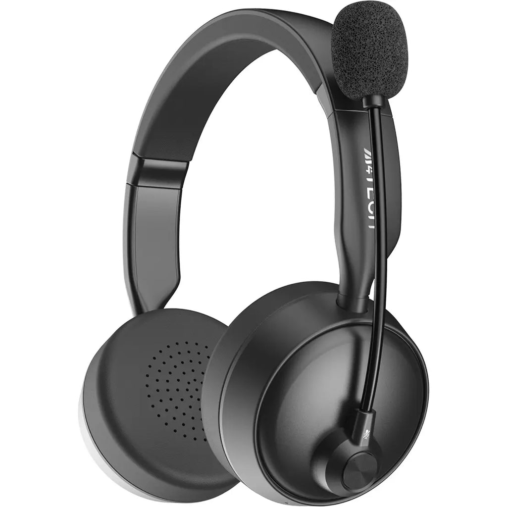 A4Tech BH235 Wireless Headset, Bluetooth 5.3, 55H Playtime, Noise-Cancelling Mic, 40mm Speaker Unit, 90 Degree Flat Foldable, Black
