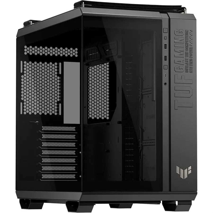 ASUS TUF Gaming GT502 Horizon Black - ATX Mid-Tower Case with Panoramic Tempered Glass, Dual-Chamber Cooling, USB 10Gbps Type-C, Tool-Free Panels, Modular Design