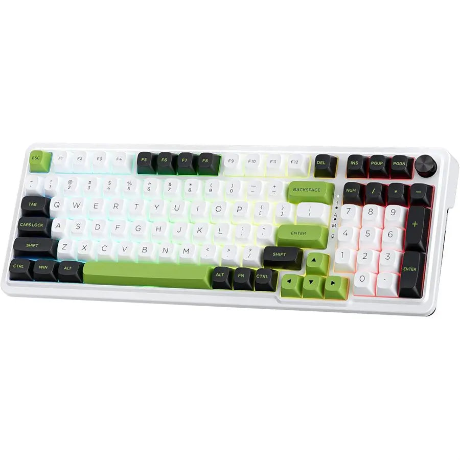 Redragon EISA K686 PRO WBG Mechanical Keyboard, 3-Mode USB-C BT3.0/5.0 2.4GHz, 98 Keys, Mint Mambo Switch, RGB
