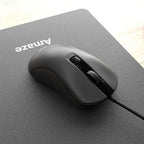 Amaze Probus A702 Wired Mouse, 1200 DPI, 3D Function Buttons, Silent Touch, Ergonomic Easy-Grip Design, Lightweight, Black