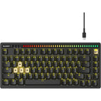 Bloody AT75 Alpha Optical Switch Gaming Keyboard, Adjustable Actuation Point, eXact Reset System, PBT Keycaps, 7 RGB Backlit Effects, Black