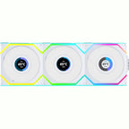 Lian Li UNI FAN SL Wireless LCD 3x120mm White Case Fan, L-Wireless Sync, Dual Light Zones, Interlocking Design