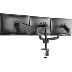 Twistedminds TM-26-C018P Premium Triple Monitors Aluminum Pole Mounted Gas Spring Monitor Arm, 360 Rotary VESA Plate, Detachable VESA, Free Tilting, Dual Mount Options