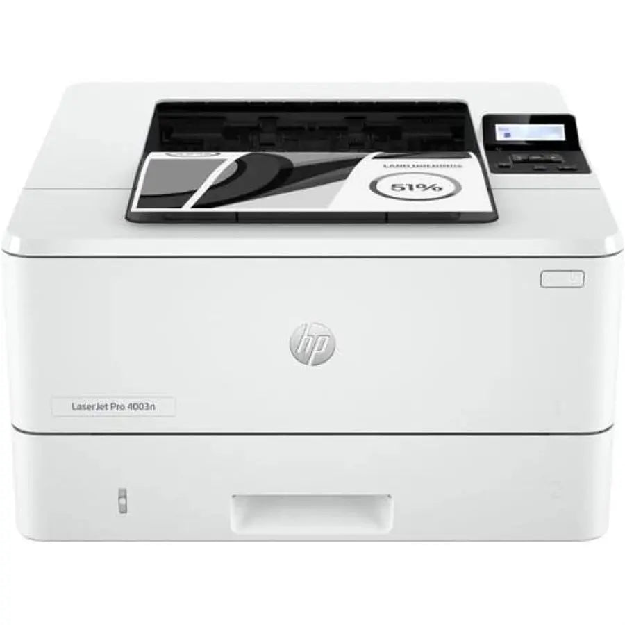 HP LaserJet Pro 4003n Printer, Monochrome Laser, Up to 40 ppm, 1200 x 1200 dpi, 100+250-Sheet Input, 150-Sheet Output, 2-Line Backlit LCD