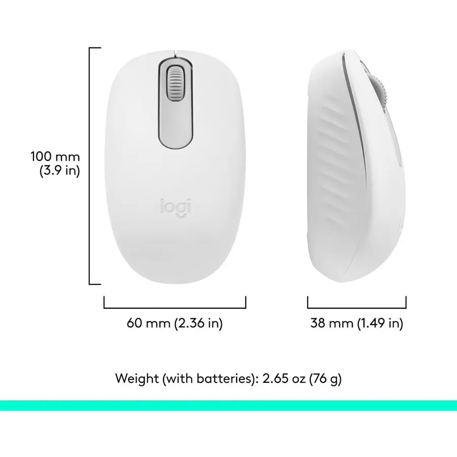 Logitech M196 Bluetooth Wireless Mouse | Compact Portable | White