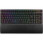 Asus Rog Strix Scope II 96 RX Wireless Gaming Keyboard, Tri-Mode Connectivity, 96% Compact Layout, ROG RX Optical Switches, RGB, Black