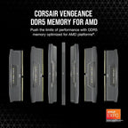 Corsair VENGEANCE® 32GB (2x16GB) DDR5 DRAM 6000MT/s CL36 Memory Kit CMK32GX5M2E6000Z36 Black CL36