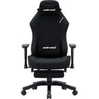 Anda Seat Luna Pro Large Gaming Chair With Footrest, Ergonomic Reclining Design, Fabric, Heavy Duty Neck and Back Support, Rocking Function, Black Fabric | Free Shipping