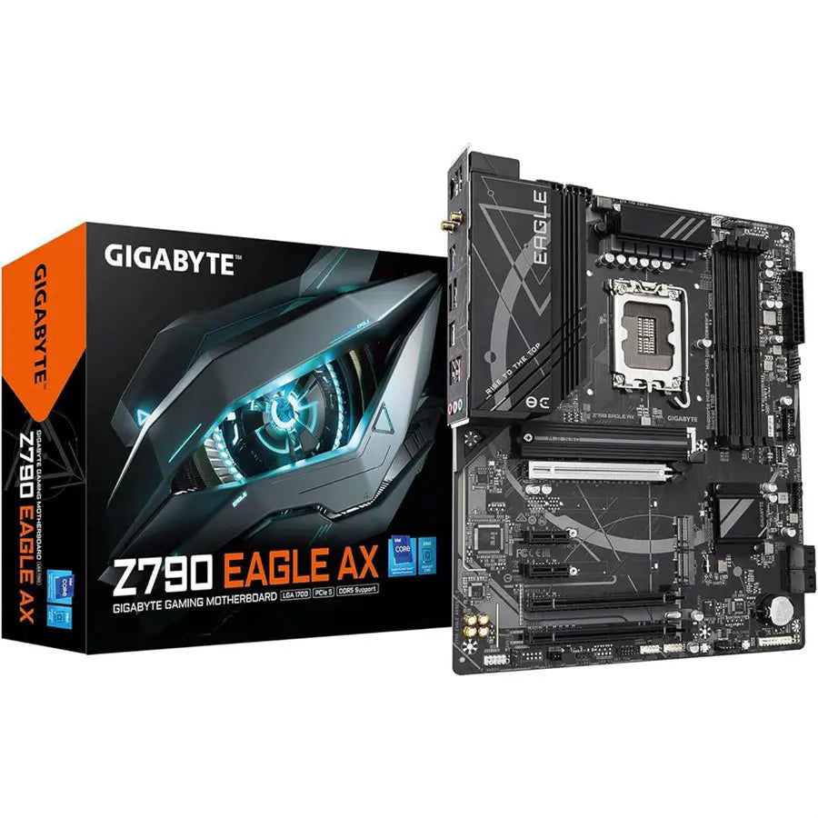 Gigabyte Z790 Eagle AX ATX Motherboard, Intel 12th/13th/14th Gen, LGA1700, DDR5, Wi-Fi 6E, 2.5GbE LAN, 3xM.2, DP, HDMI, USB-C
