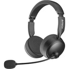 A4Tech BH235 Wireless Headset, Bluetooth 5.3, 55H Playtime, Noise-Cancelling Mic, 40mm Speaker Unit, 90 Degree Flat Foldable, Black