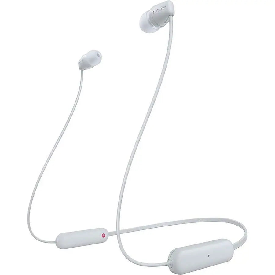 Sony WI-C100 Wireless In-Ear Bluetooth Headphones with Built-in Microphone | White