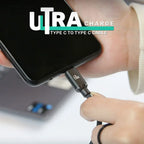 AMAZE Ultra Charge Type-C to Type-C Cable A40 60W Fast Charging 1M Braided Cotton Build