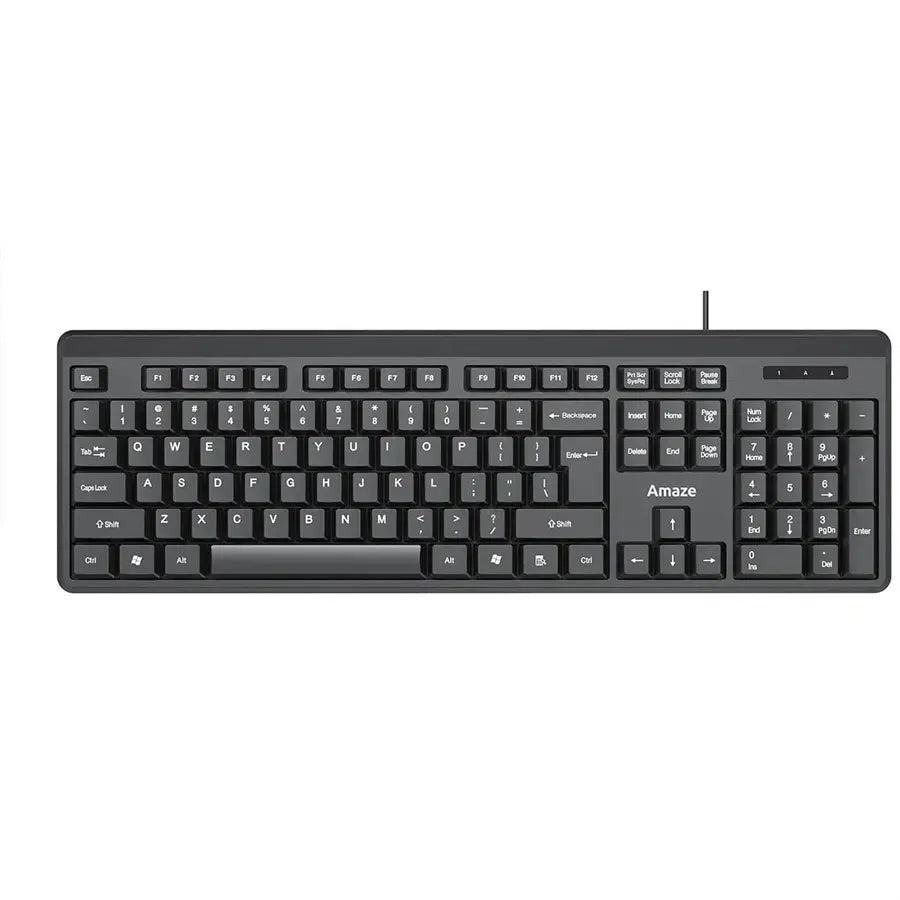Amaze A732 Probus Super Smooth Ergonomic Wired Keyboard, Quiet Keystrokes, Ergonomic Typing Angle, USB 2.0