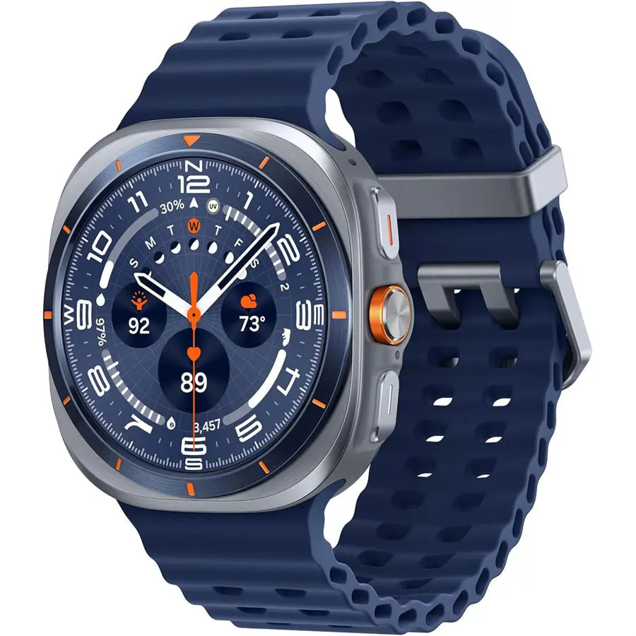 Samsung Galaxy Watch Ultra 47mm Smartwatch, Titanium Casing, Advanced Sleep Coaching, Running Coach, Energy Score, Heart Rate Tracking, GPS, Titanium Blue