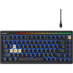 Bloody AT75 Alpha Optical Switch Gaming Keyboard, Adjustable Actuation Point, eXact Reset System, PBT Keycaps, 7 RGB Backlit Effects, Black