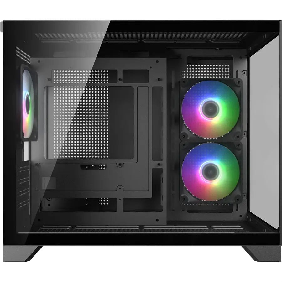 Cougar FV150 Mini RGB PC Case Mini Tower, Dual Chamber Design, Supports Up To 400mm GPU, Supports Up To 360mm AIO, Black