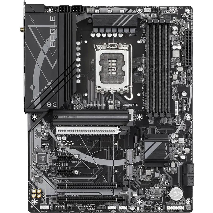 Gigabyte Z790 Eagle AX ATX Motherboard, Intel 12th/13th/14th Gen, LGA1700, DDR5, Wi-Fi 6E, 2.5GbE LAN, 3xM.2, DP, HDMI, USB-C