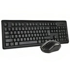 A4Tech 4200NS Wireless Desktop Keyboard Mouse, Wireless, Up To 12 Months Battery Life, Black