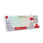 Bloody S310N RGB BLMS Mechanical Gaming Keyboard, Red Plus Switch, Linear, Energy White