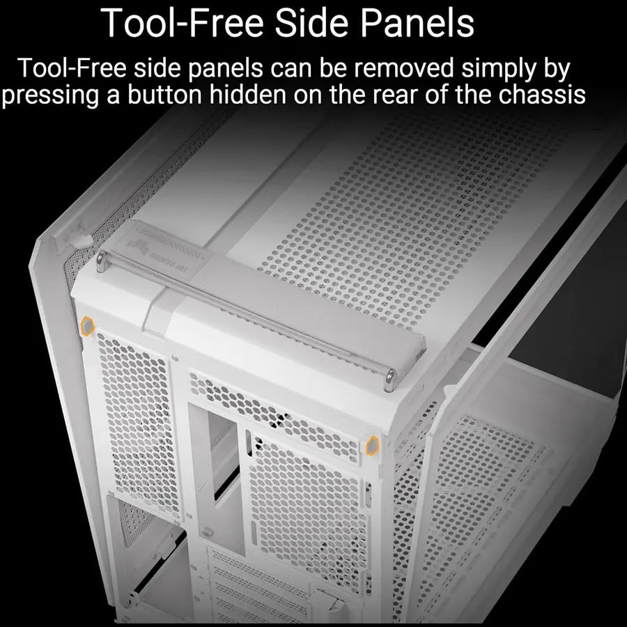 ASUS TUF Gaming GT502 Horizon Black - ATX Mid-Tower Case with Panoramic Tempered Glass, Dual-Chamber Cooling, USB 10Gbps Type-C, Tool-Free Panels, Modular Design