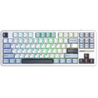Aula F87 Mechanical TKL Keyboard, LEOBOG Graywood V3 Linear Switch, RGB, Hot Swap, Macro, Wireless, Type-C, Light Blue