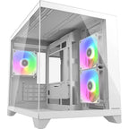 Cougar FV150 Mini RGB PC Case Mini Tower, Dual Chamber Design, Supports Up To 400mm GPU, Supports Up To 360mm AIO, White