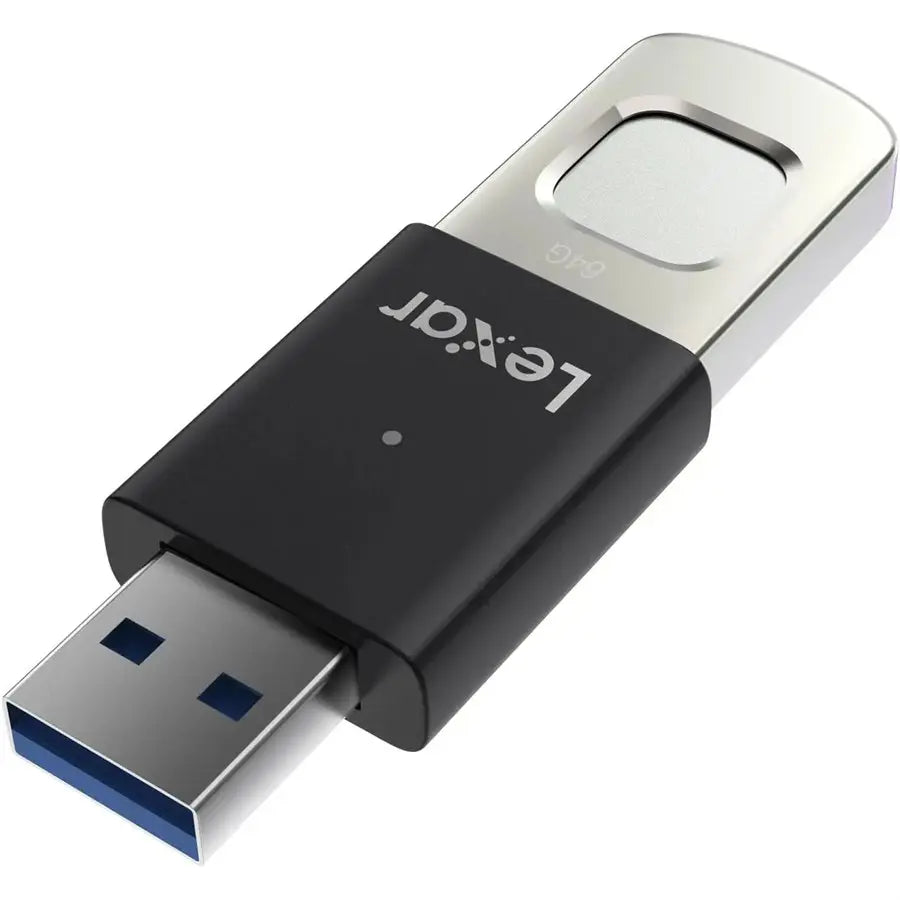 Lexar JumpDrive Fingerprint F35 PRO USB 3.2 Gen 1 Flash Drive, 128GB, Up To 400MB/s Read, Fingerprint Authentication, 256-Bit AES Encryption, Metal Body