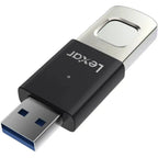 Lexar JumpDrive Fingerprint F35 PRO USB 3.2 Gen 1 Flash Drive, 128GB, Up To 400MB/s Read, Fingerprint Authentication, 256-Bit AES Encryption, Metal Body