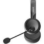A4Tech BH235 Wireless Headset, Bluetooth 5.3, 55H Playtime, Noise-Cancelling Mic, 40mm Speaker Unit, 90 Degree Flat Foldable, Black