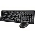A4Tech 4200NS Wireless Desktop Keyboard Mouse, Wireless, Up To 12 Months Battery Life, Black