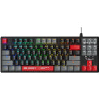 Bloody S310N RGB BLMS Mechanical Gaming Keyboard, Red Plus Switch, Linear, Energy Red Black