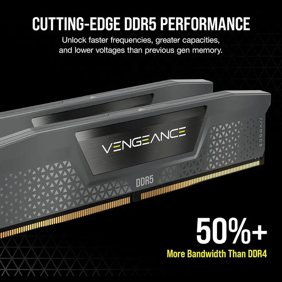 Corsair VENGEANCE® 32GB (2x16GB) DDR5 DRAM 6000MT/s CL36 Memory Kit CMK32GX5M2E6000Z36 Black CL36