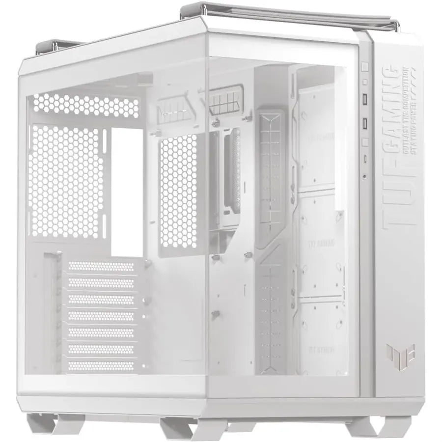 ASUS TUF Gaming GT502 Horizon White - ATX Mid-Tower Case with Panoramic Tempered Glass, Dual-Chamber Cooling, USB 10Gbps Type-C, Tool-Free Panels, Modular Design