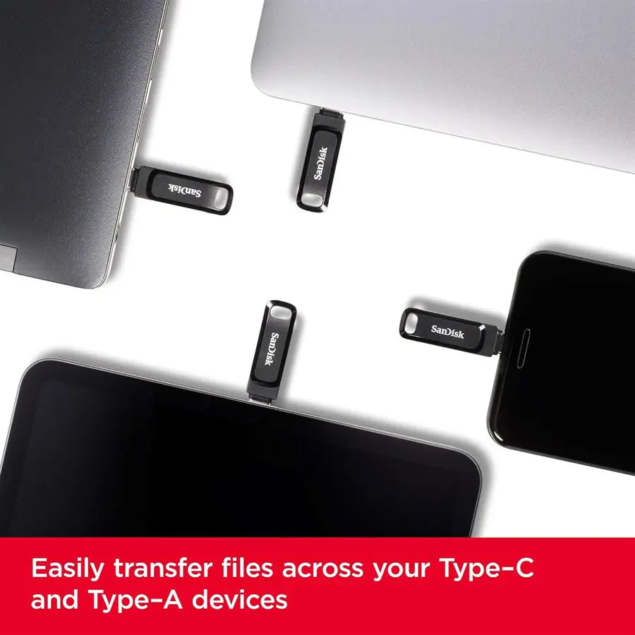 SanDisk Ultra Dual Drive Go USB Type-C Flash Drive 512GB Up To 150MB/s Black SDDDC3-512G-G46